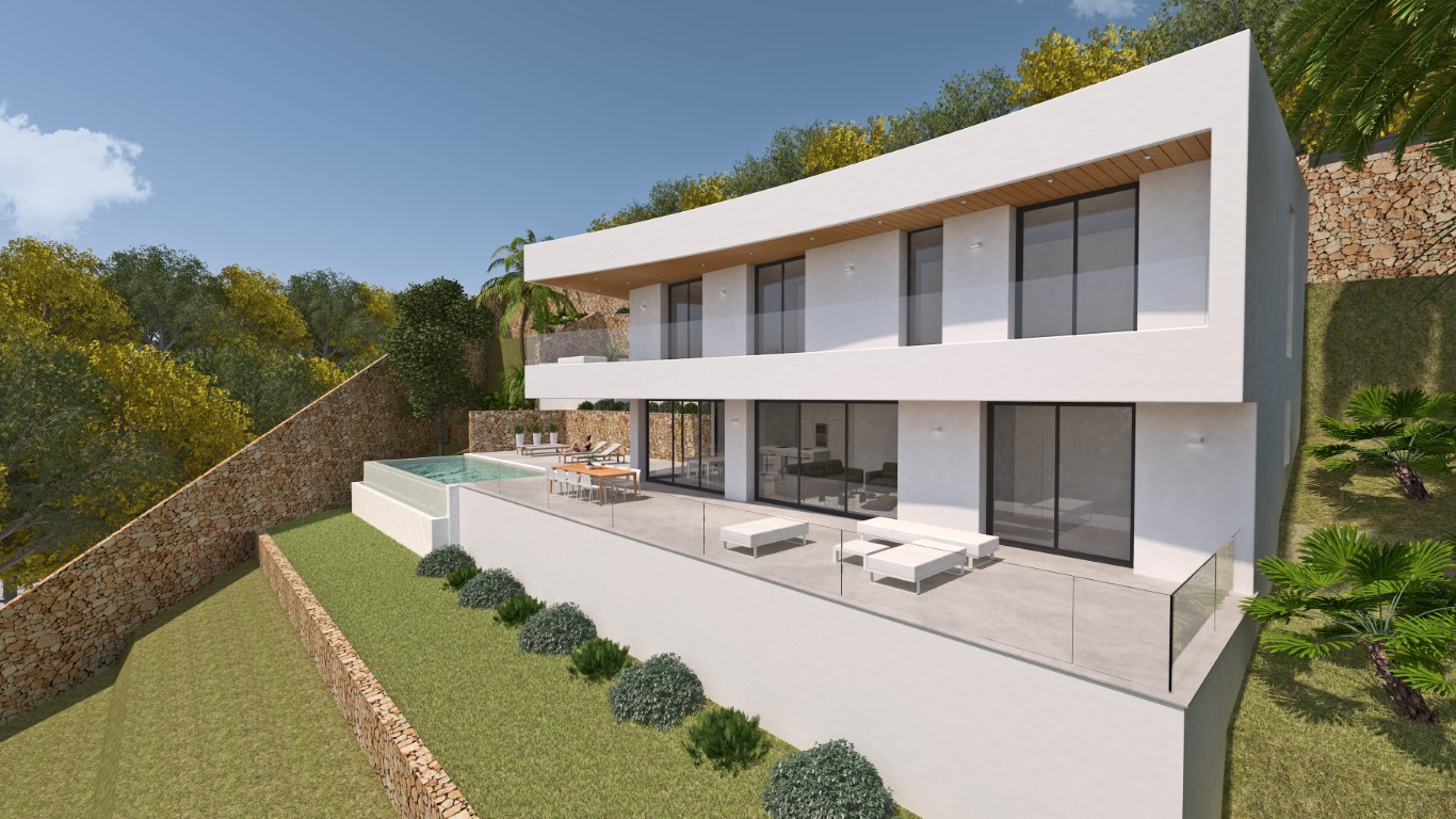 Neu gebaute Villa mit Meerblick zum Verkauf in Javea