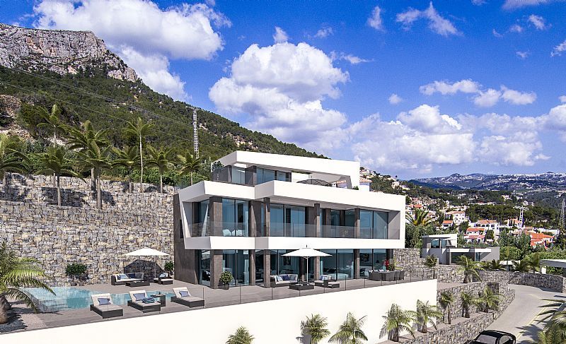 Luxus-Neubau-Villa in Calpe mit Blick auf das Meer