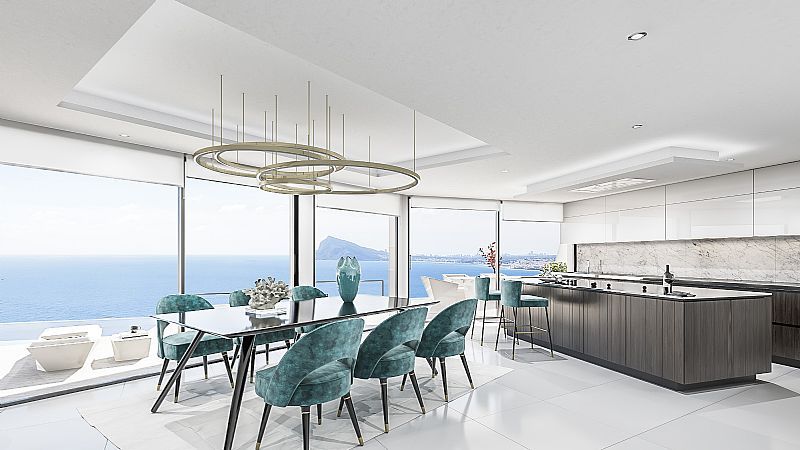 Villa de construction neuve de luxe à Altea avec vue sur la mer