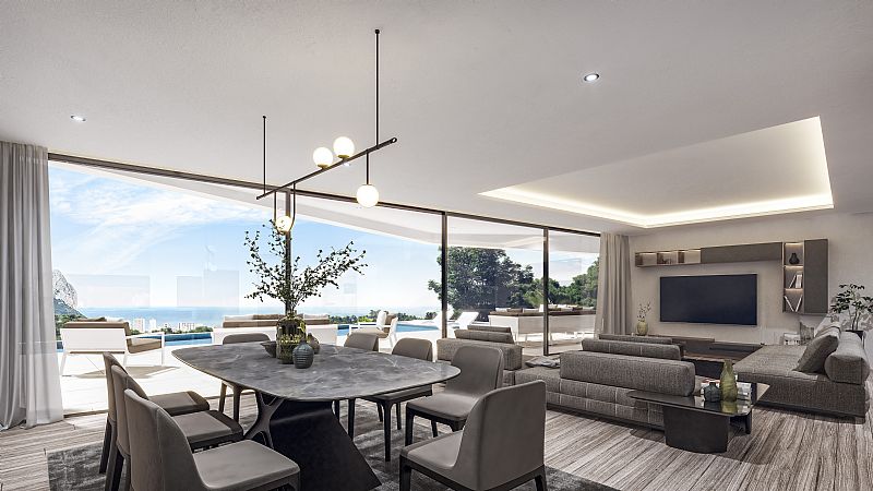 Designer villa for sale in Benissa with fabulous sea view