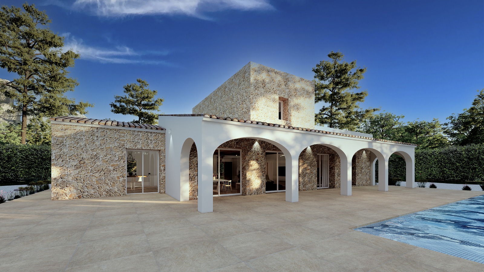 Rustic style Mediterranean villa for sale in Benissa with mountain views