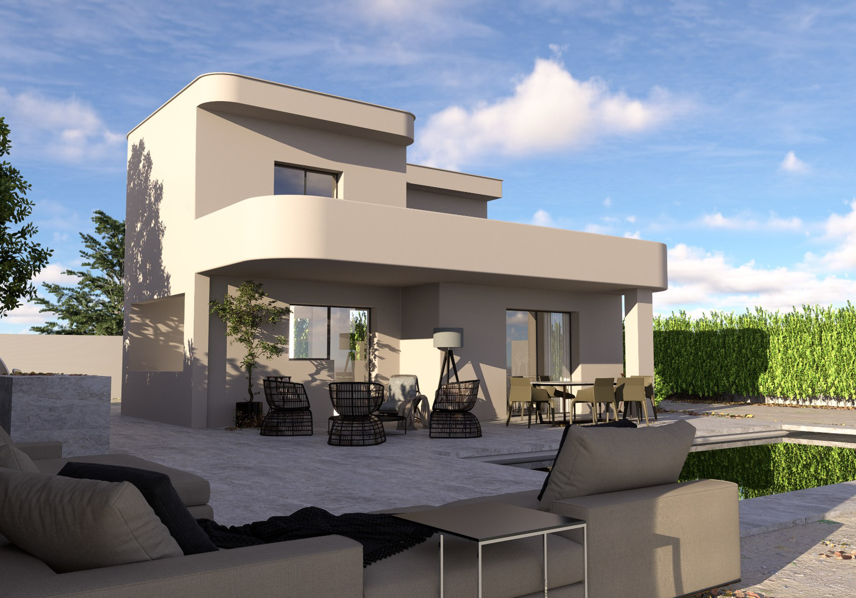 Modern villaproject vlakbij het strand te koop in Els Poblets