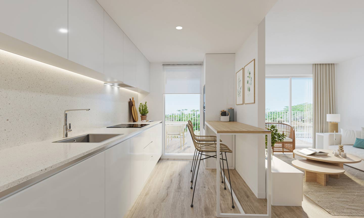 Moderno apartamento de dos dormitorios en venta en Javea